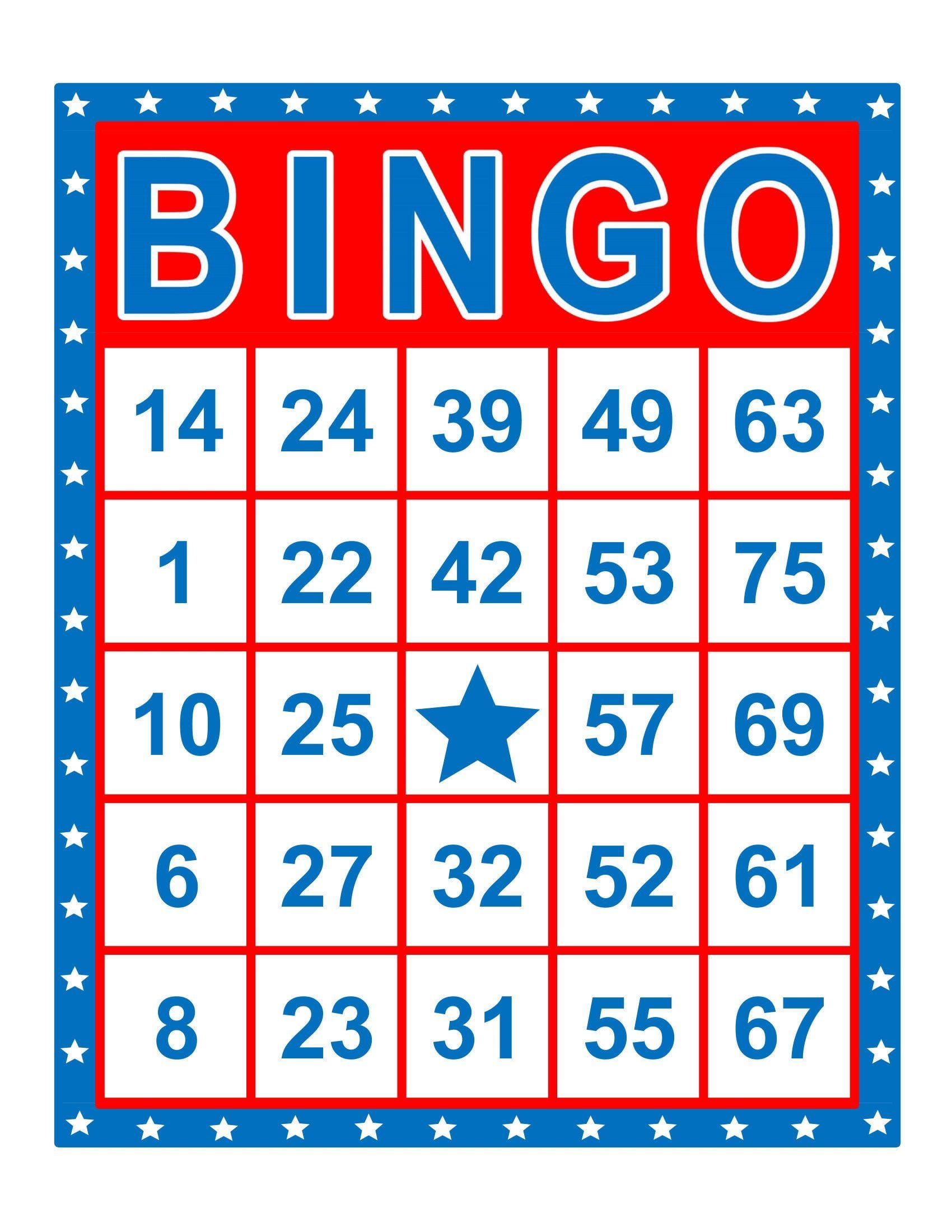 Free Printable Bingo Cards