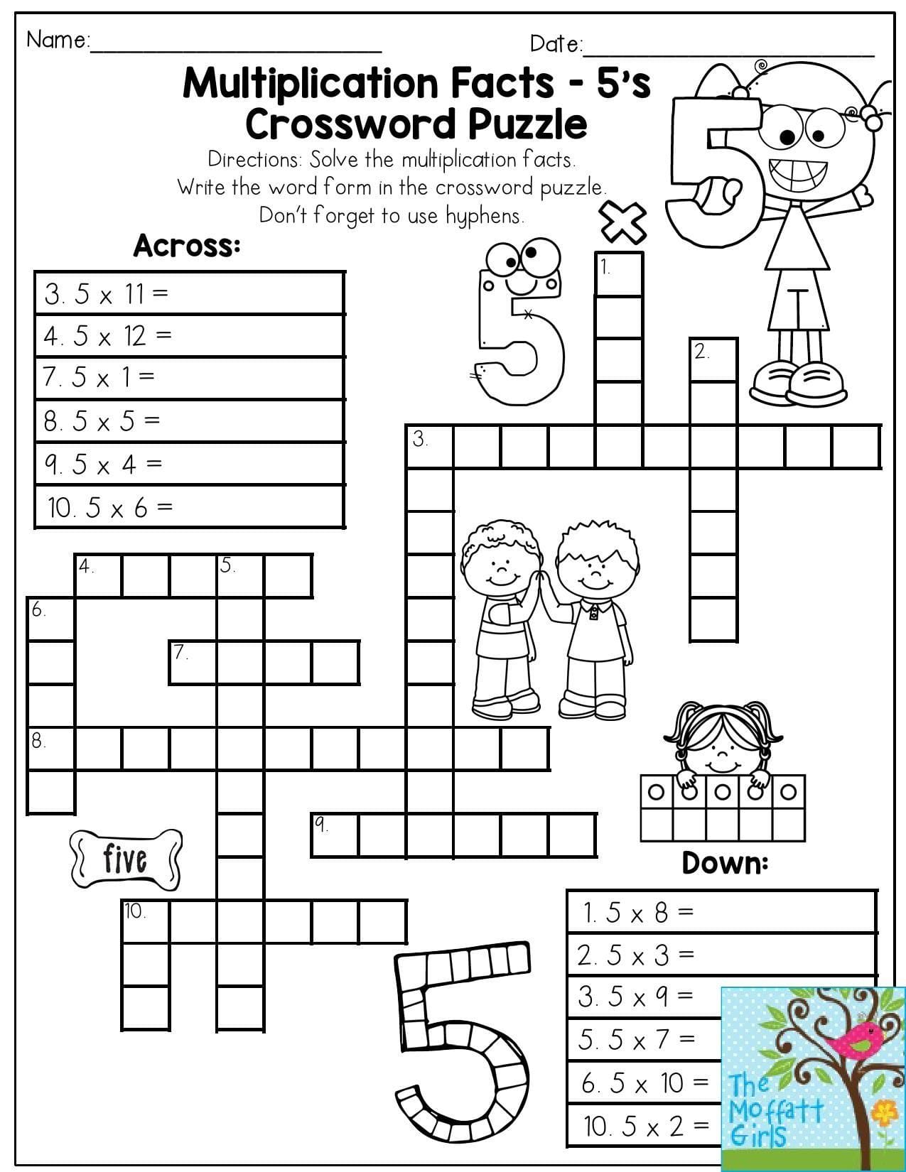 printable crossword puzzles for 4th graders printable crossword puzzles