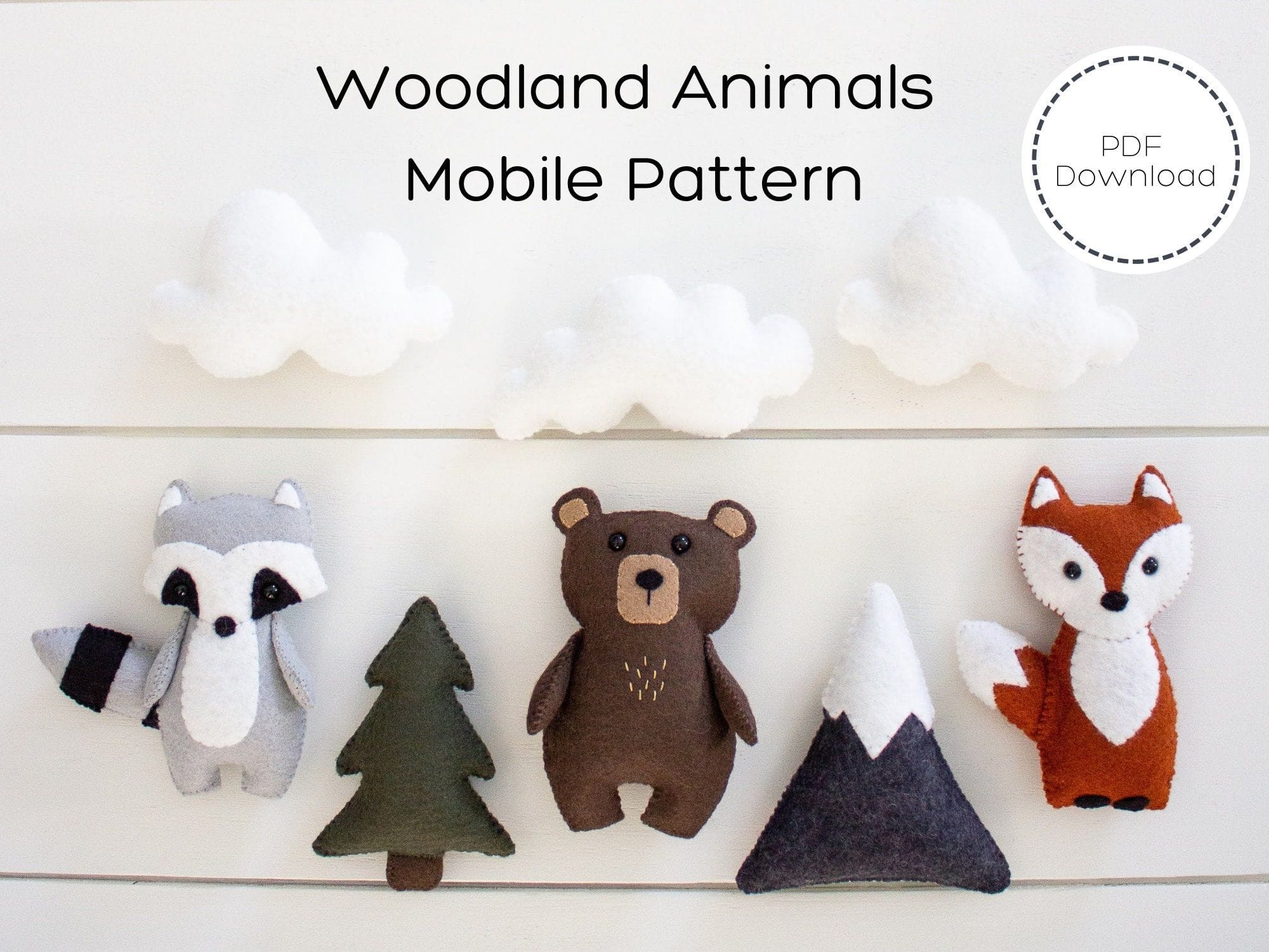 Forest Felt Patterns Forest Animals PDF Pattern Cute Felt