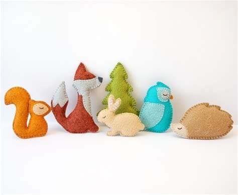 Woodland Mobile Sewing Pattern PDF Felt Woodland Animals