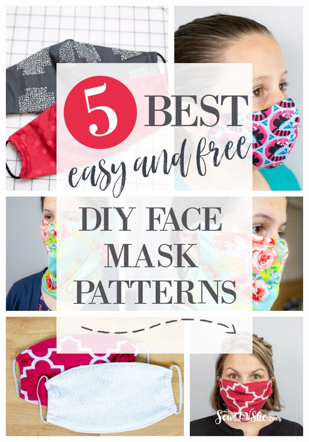 The 5 Best Easy and Free Fabric Face Mask Patterns SewCanShe Free