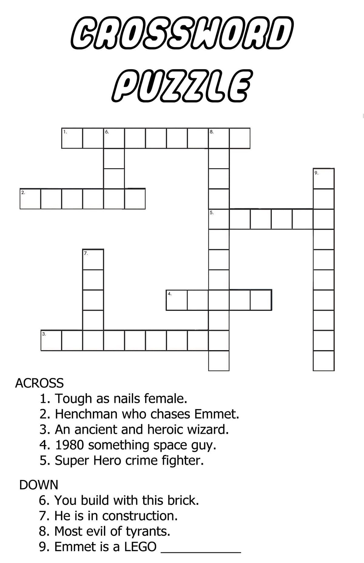 Make Your Own Crossword Puzzle Free Printable