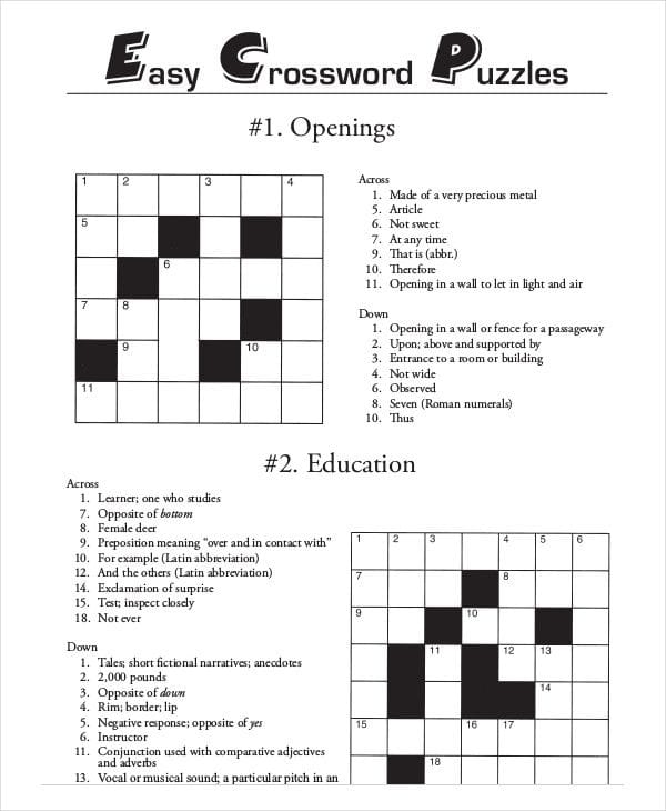 Create Crossword Puzzle Free Printable