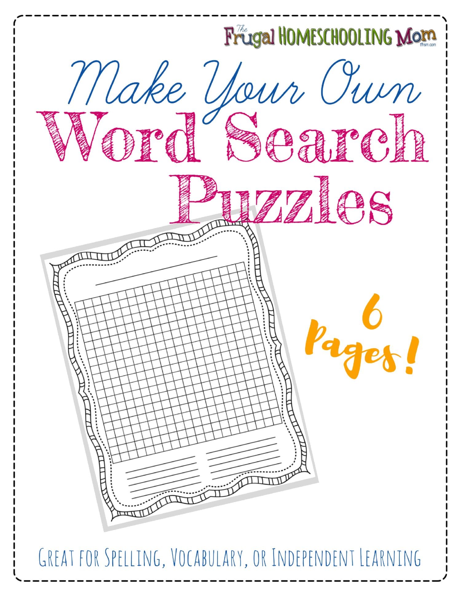 Create your own word search puzzle free printable