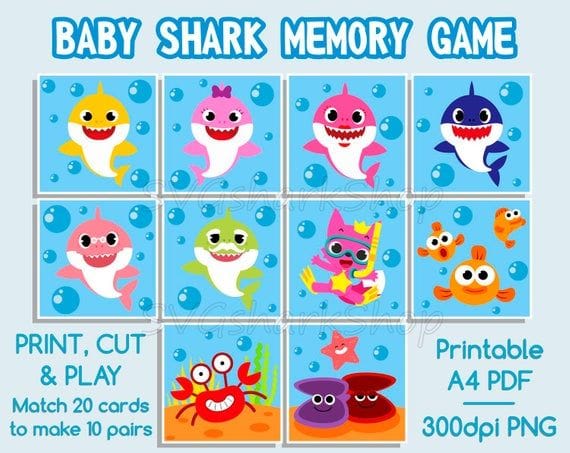 Baby Shark Printables Free