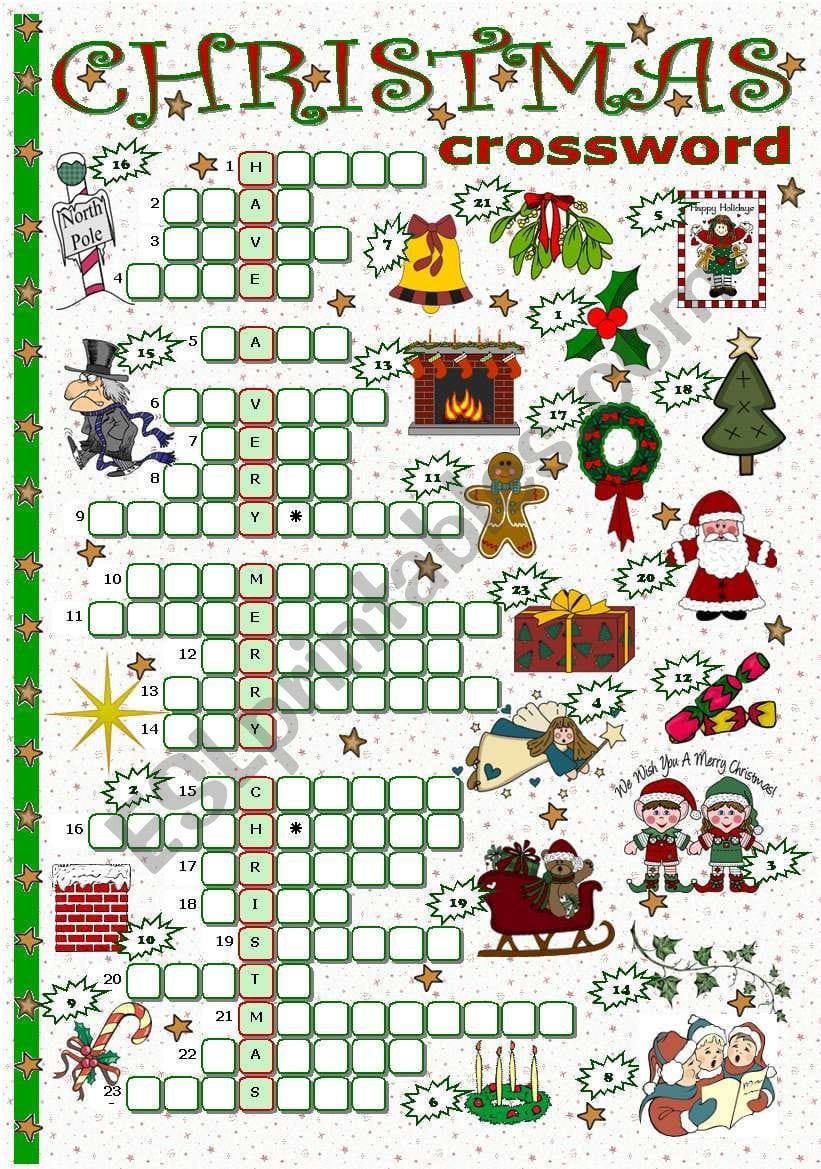 Free Printable Christmas Crosswords Puzzles