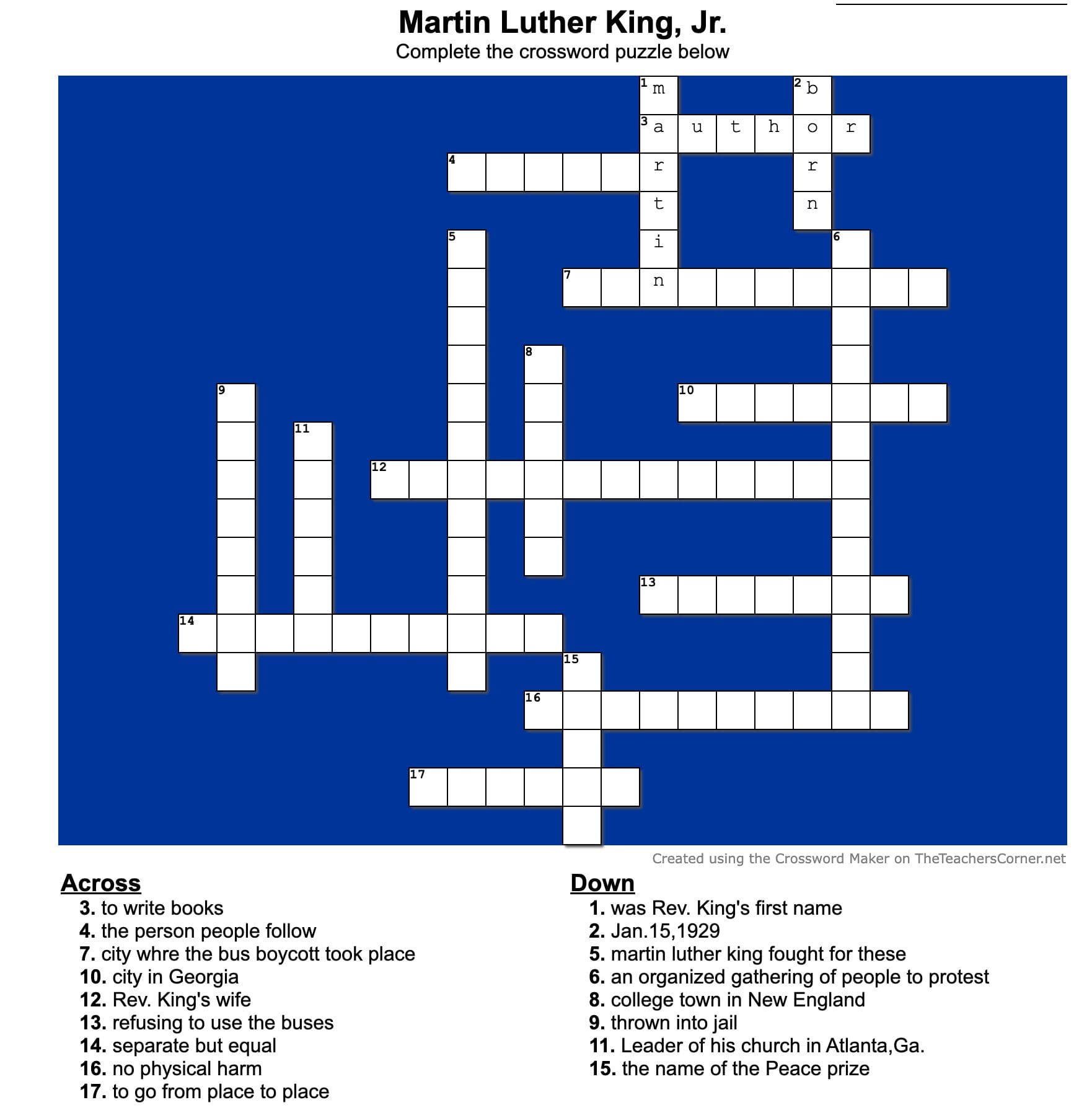 Make Your Own Crossword Free