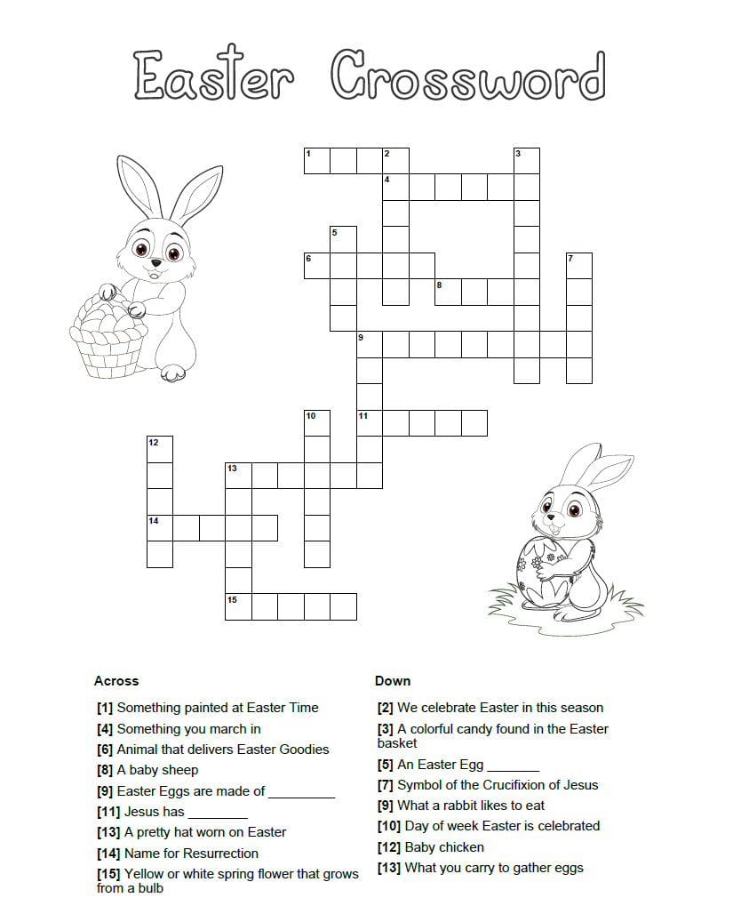 Free Printable Easter Crossword Puzzle