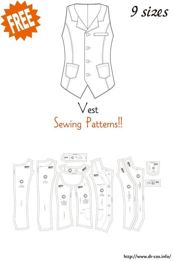 free mens waistcoat sewing pattern