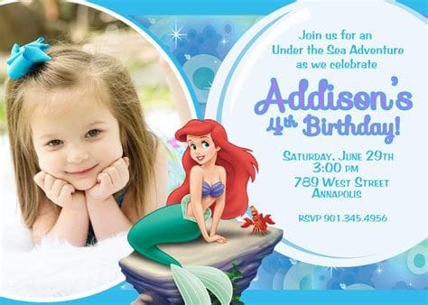 Mermaid Birthday Invitations Ideas