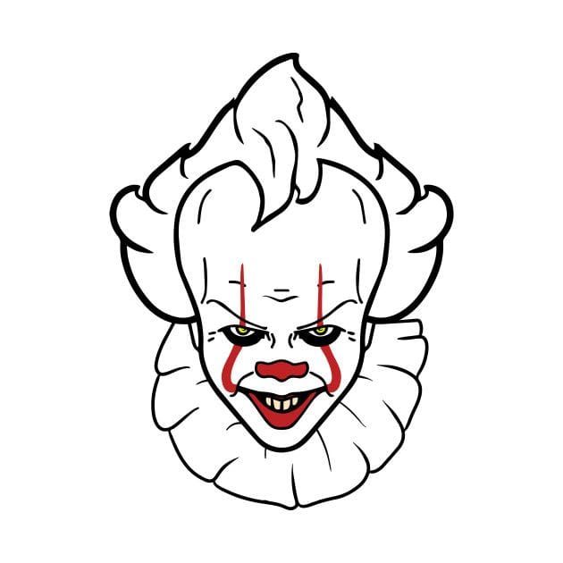 Pennywise Head Pumpkin Stencil