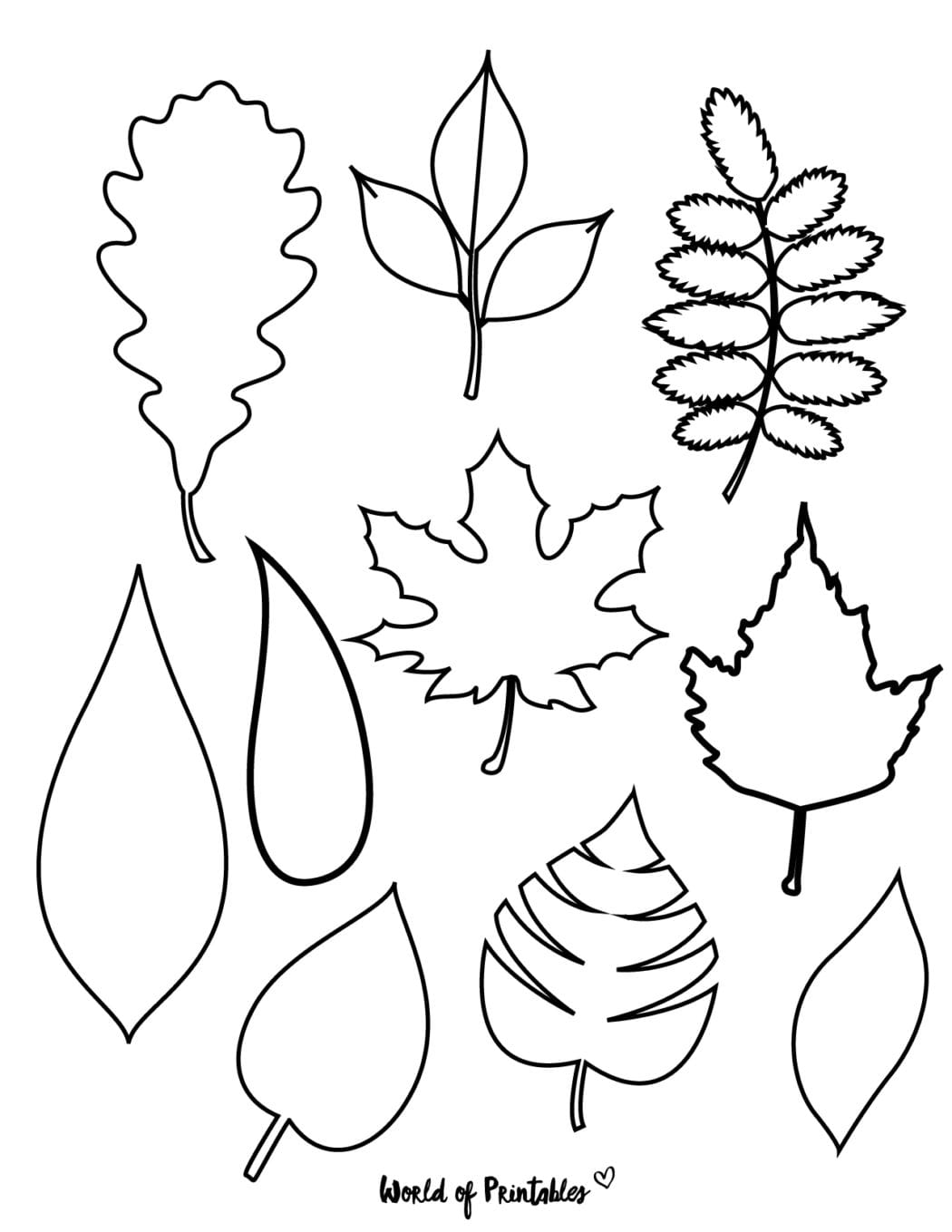 10 best printable leaf pattern template