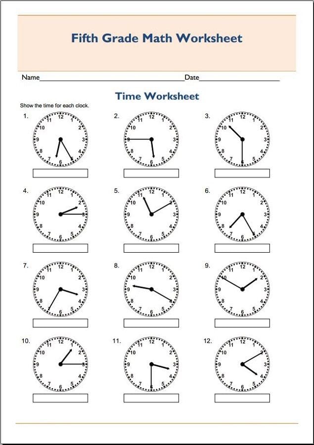 Math Worksheets Printable