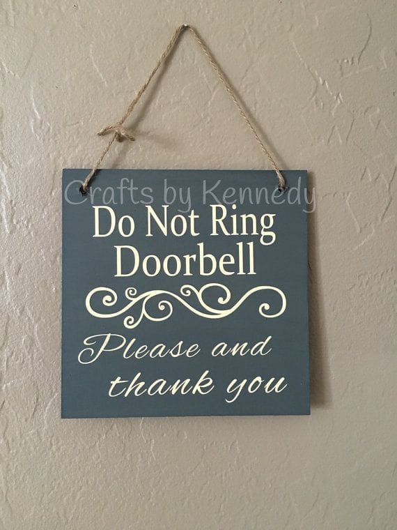 Do Not Ring Doorbell Sign Printable Free