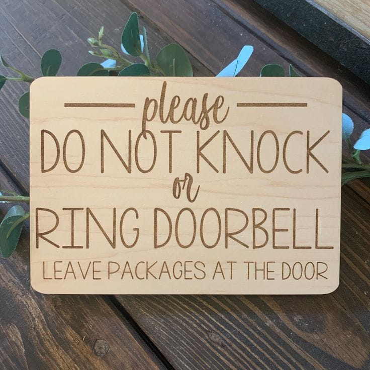 Please Dont Ring Doorbell Sign Printable