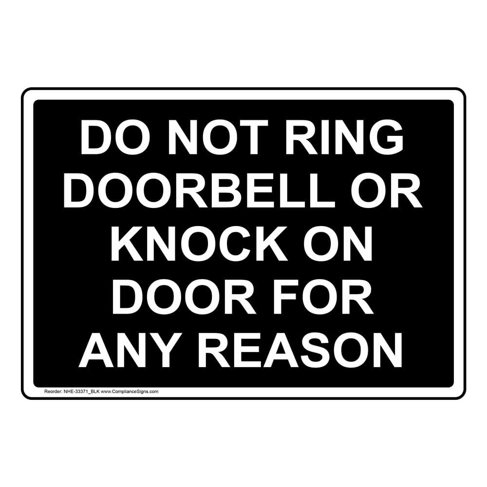 Do Not Ring Doorbell Sign Printable Free