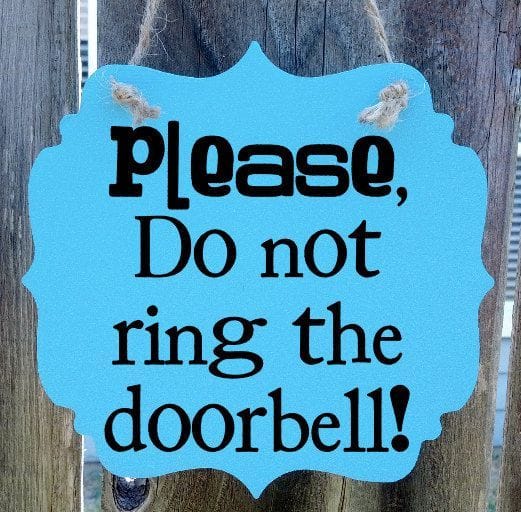 Do Not Ring Doorbell Sign Printable Free