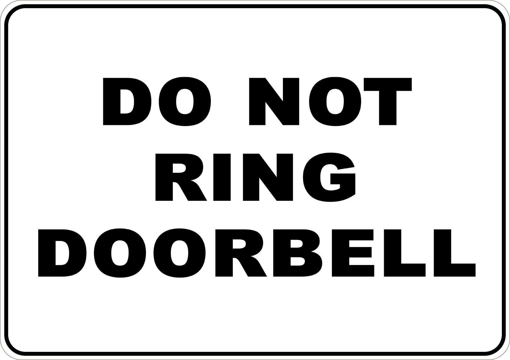 Do Not Ring Doorbell Sign Printable Free