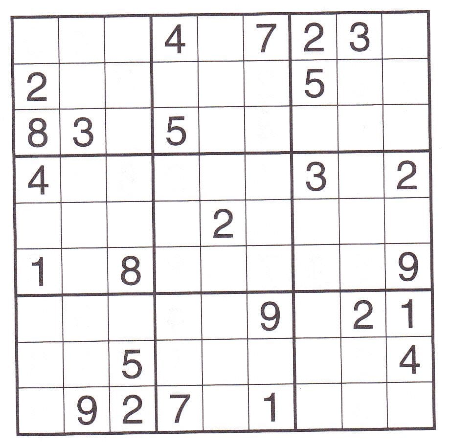 Print Easy Sudoku Puzzle 5