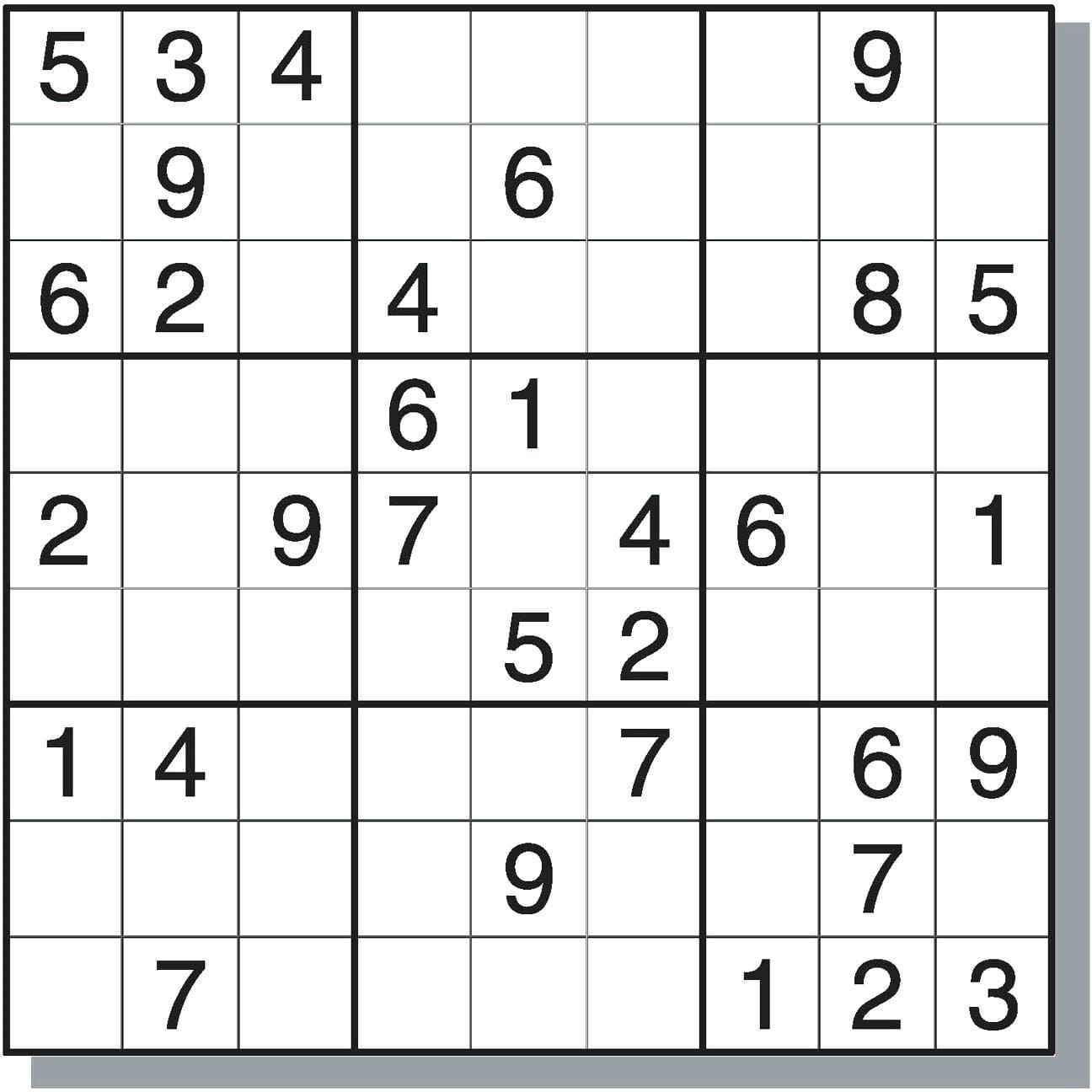 Sudoku Puzzles To Print