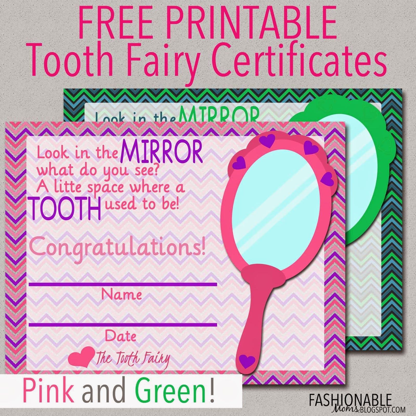 Tooth Fairy Printable Certificate