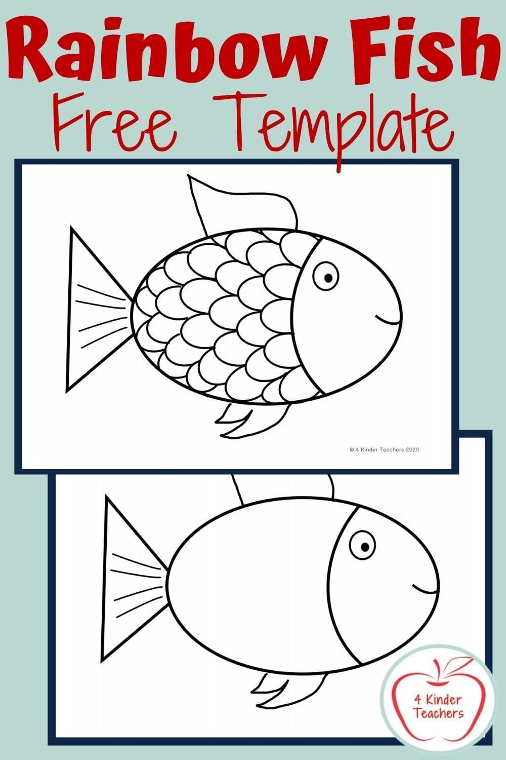 Printable Rainbow Fish Template