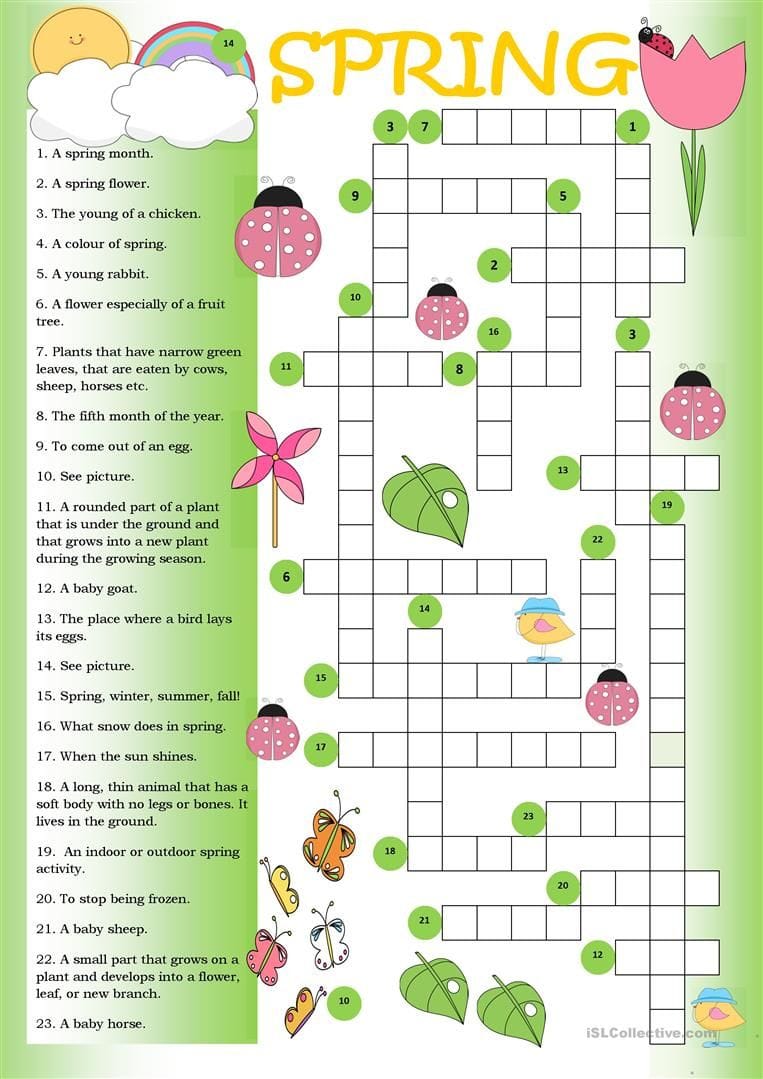 Spring Crossword Puzzle