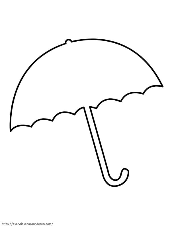 Free Printable Umbrella Template (PDF)