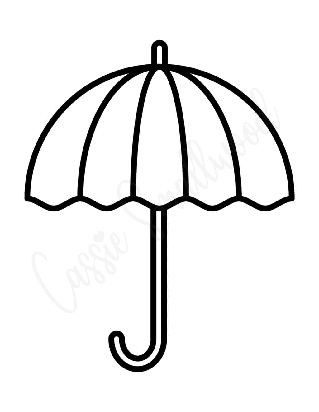 Printable Umbrella Template