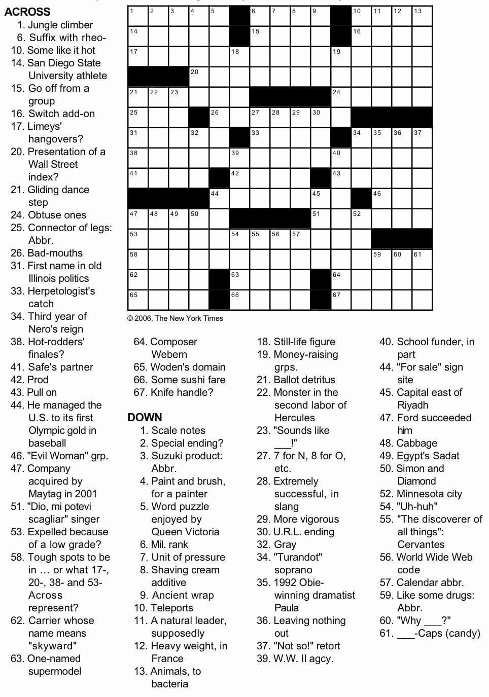 Printable Crossword Puzzles Los Angeles Times