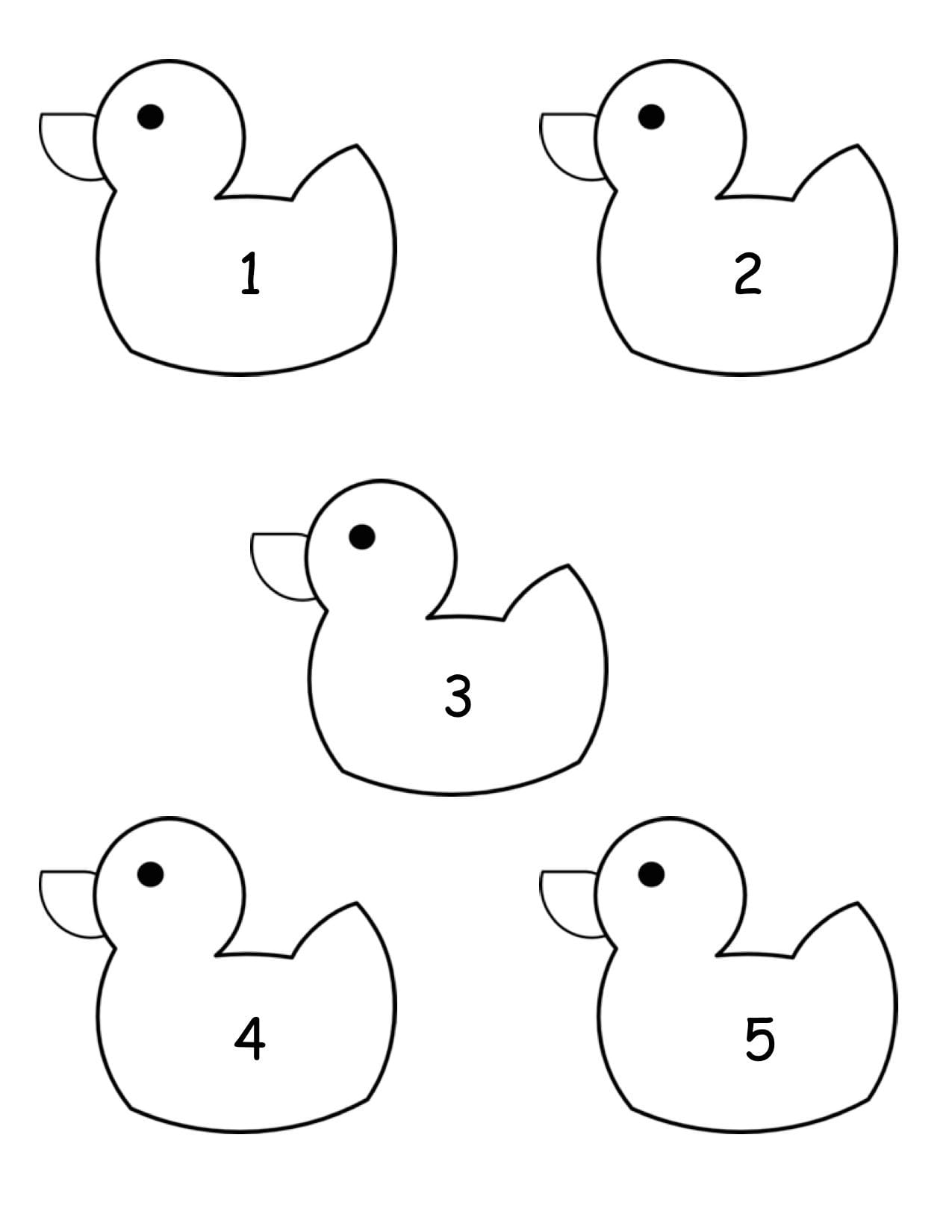 Five Little Ducks Printable