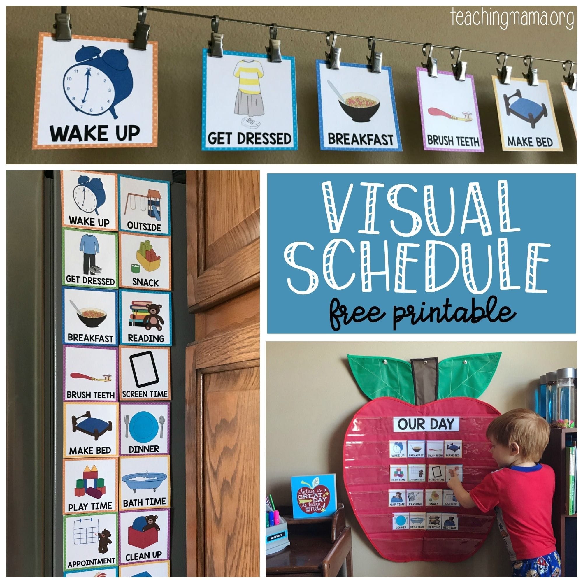 Daily Visual Schedule For Toddlers