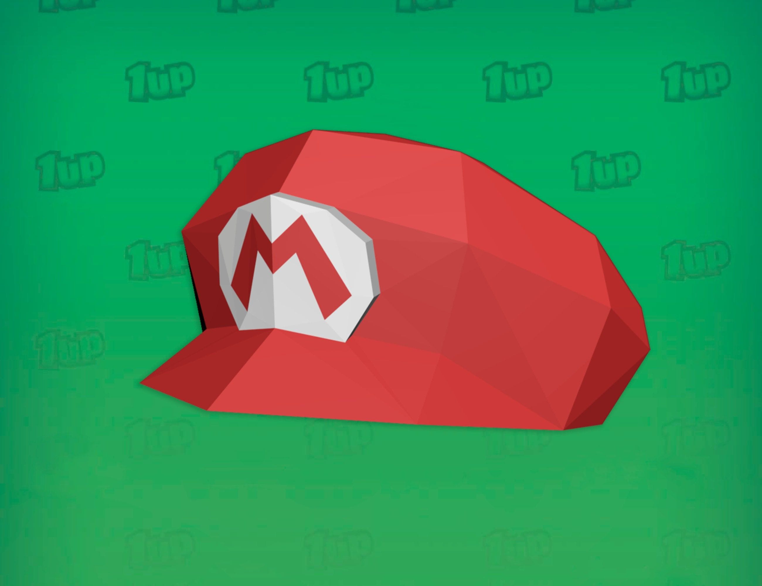 Mario Bros Hat Template Papercraft Super Mario Hat Diy Origami