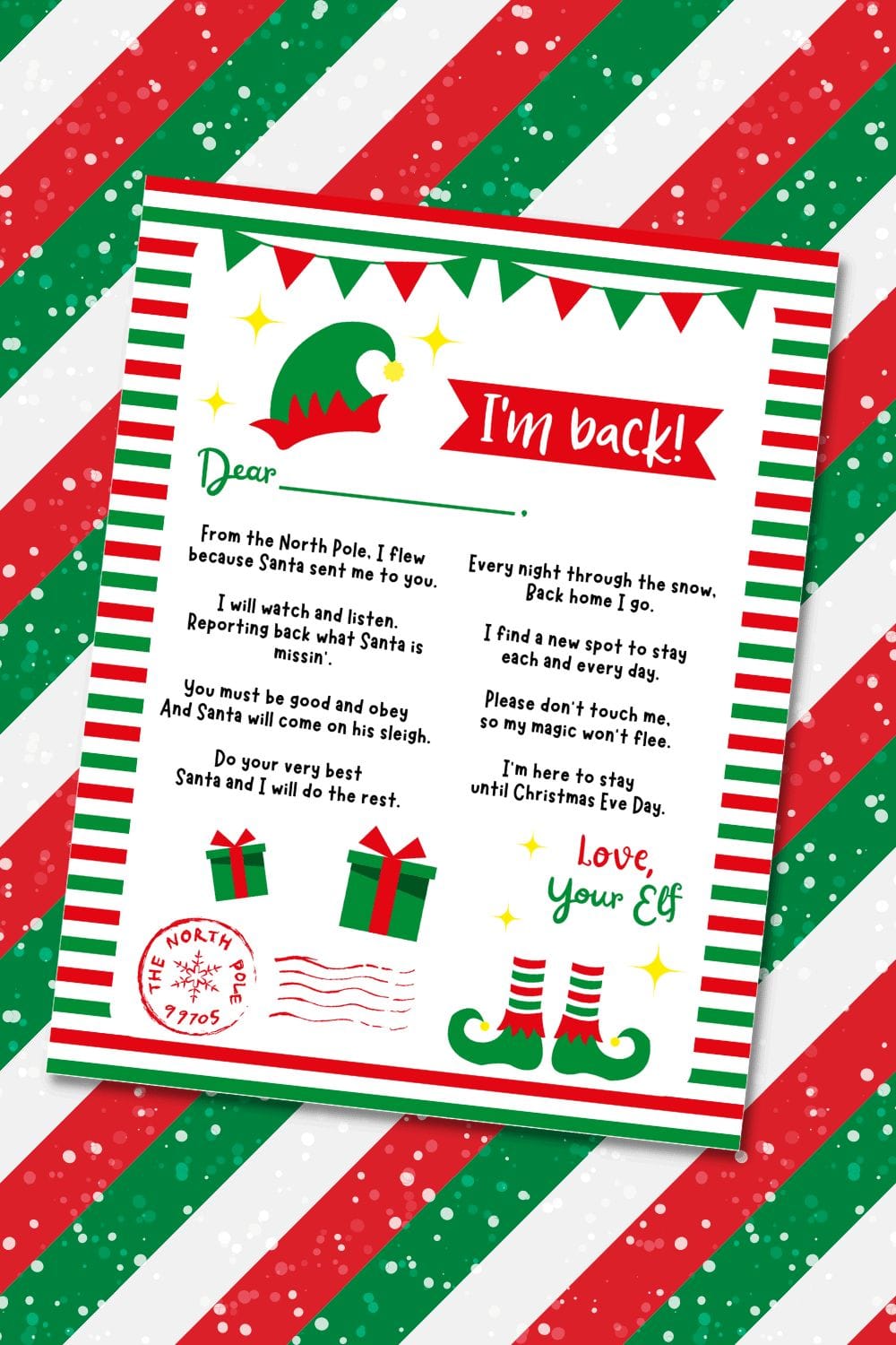 Welcome Back Elf On The Shelf Letter Printable