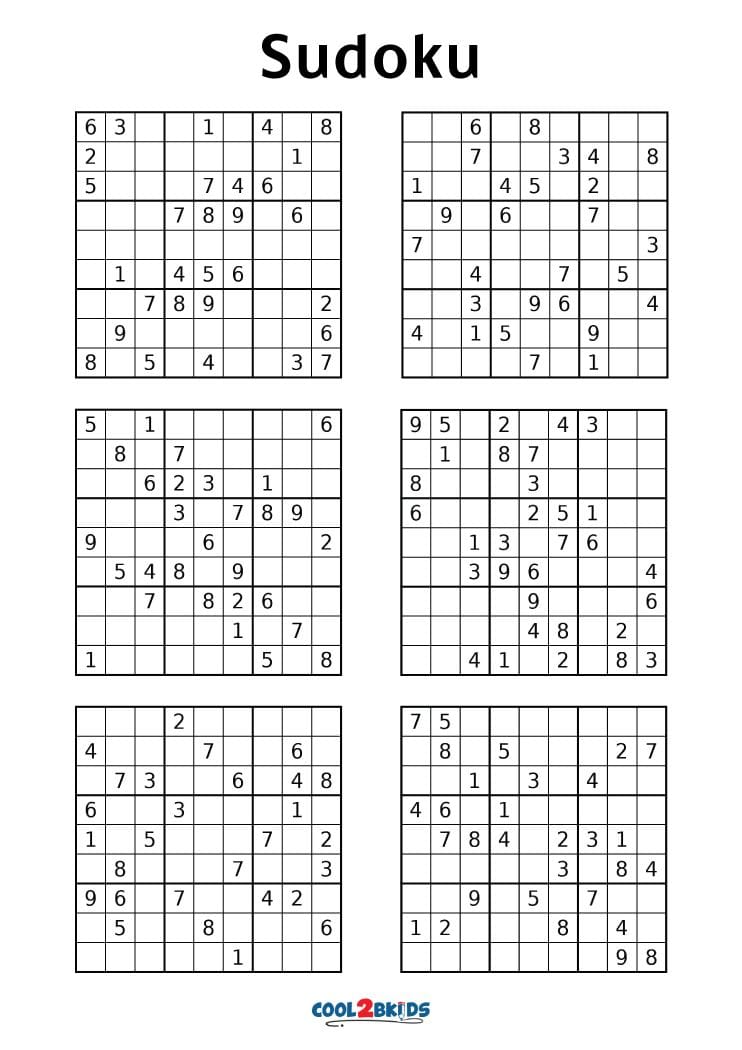 Easy Printable Sudoku Puzzles