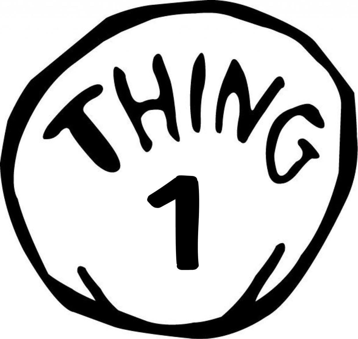 Editable Thing 1 And Thing 2 Printable Circles Free