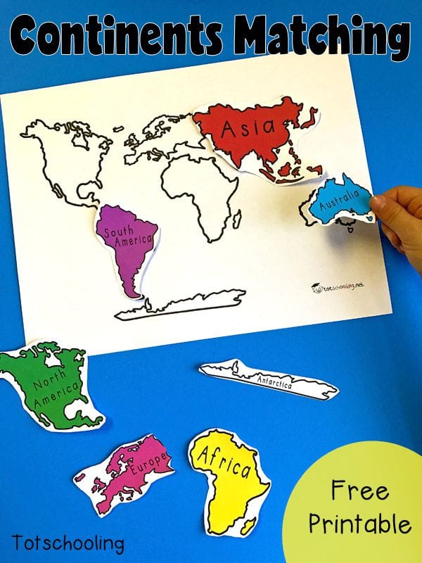 The 7 Continents Printable Activity