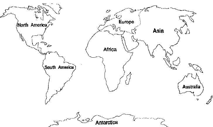 7 Continents Printable Free