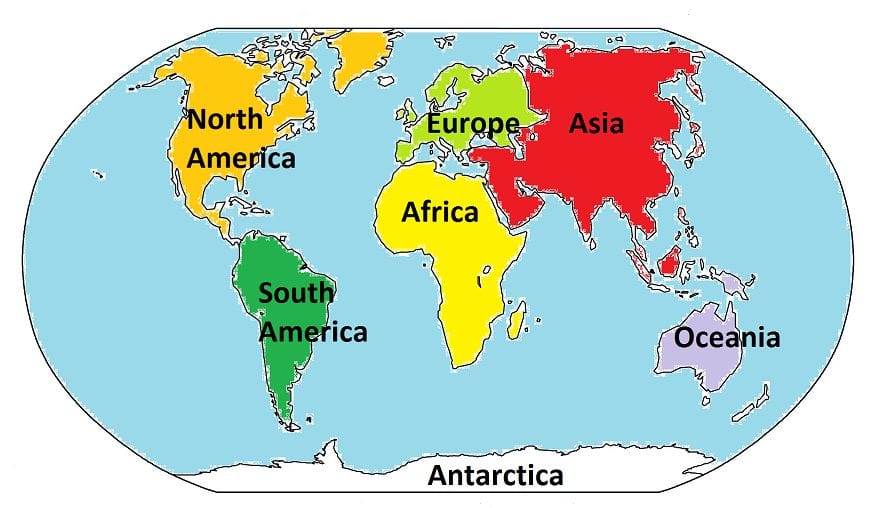 7 Continents Printable