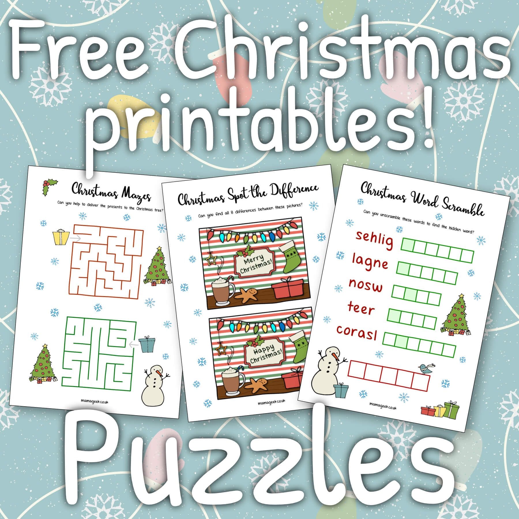 Free Christmas printables