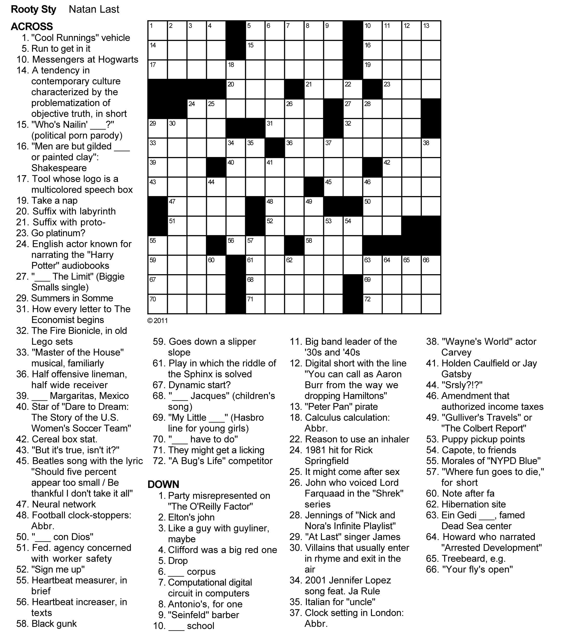 Crossword Puzzle #7