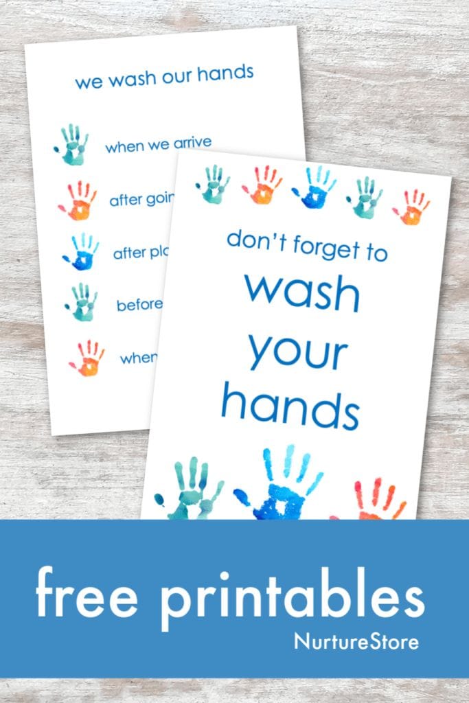 Free printable hand washing poster and guide for children