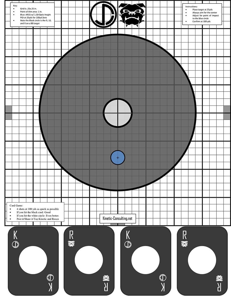 25 Yard Zero Target Printable