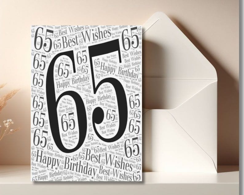 65th Birthday Cards Printable