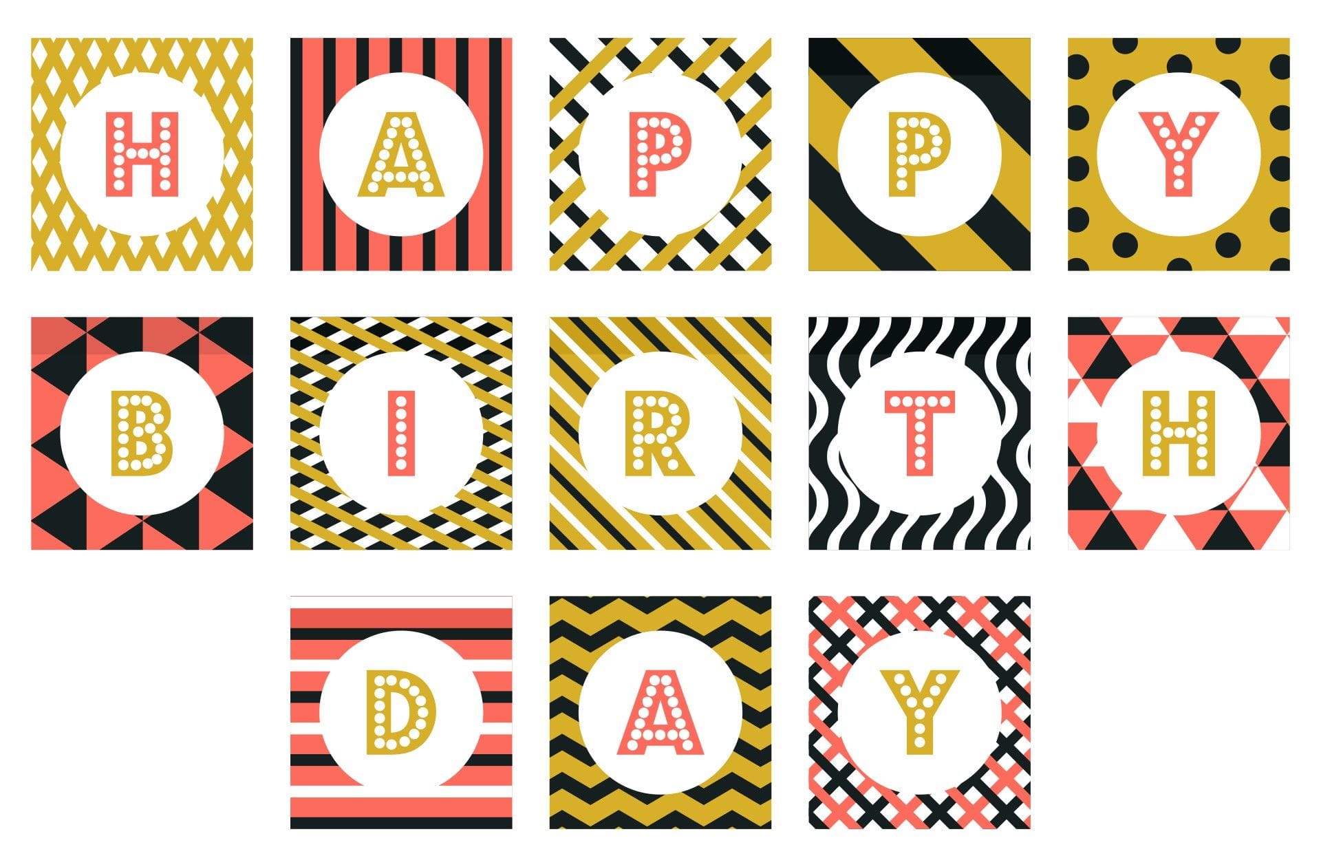 Free Happy Birthday Banner Printable Pdf