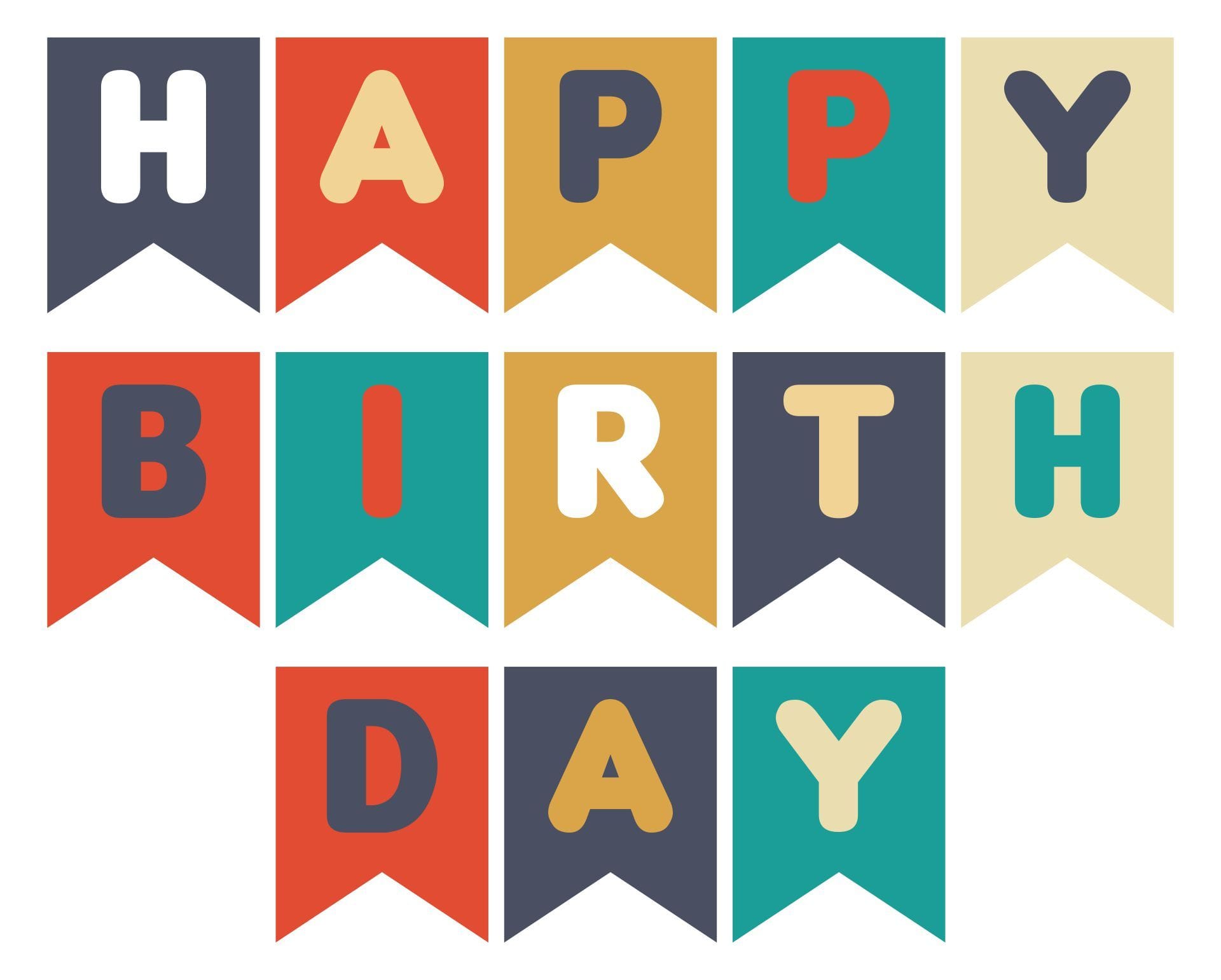 Happy Birthday Banner Printable Pdf