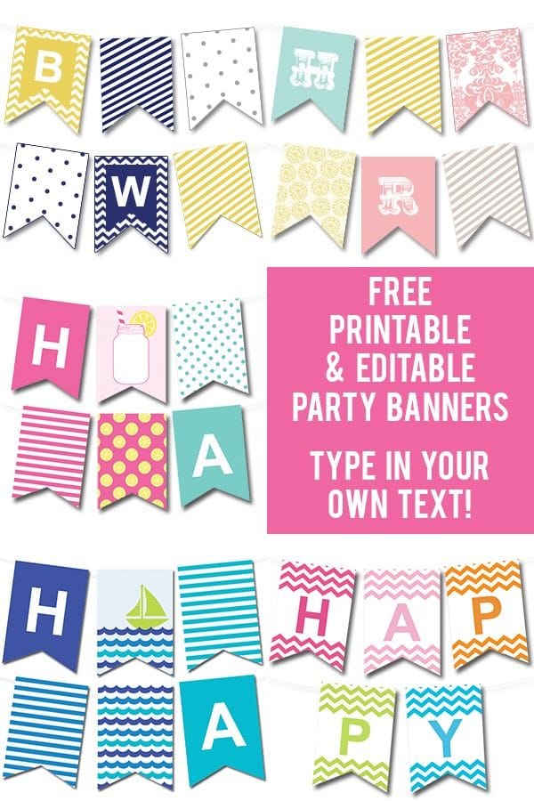 Free Printable Birthday Banner Pdf