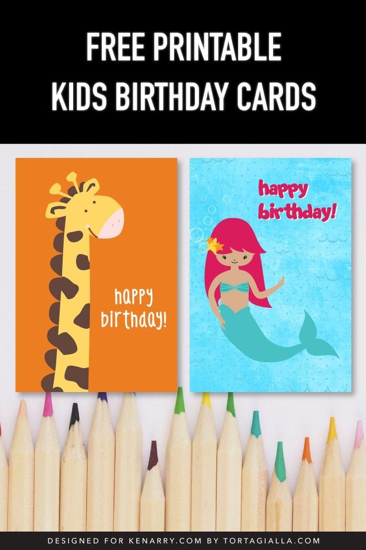 Best 22 Free Printable Kids Birthday Cards