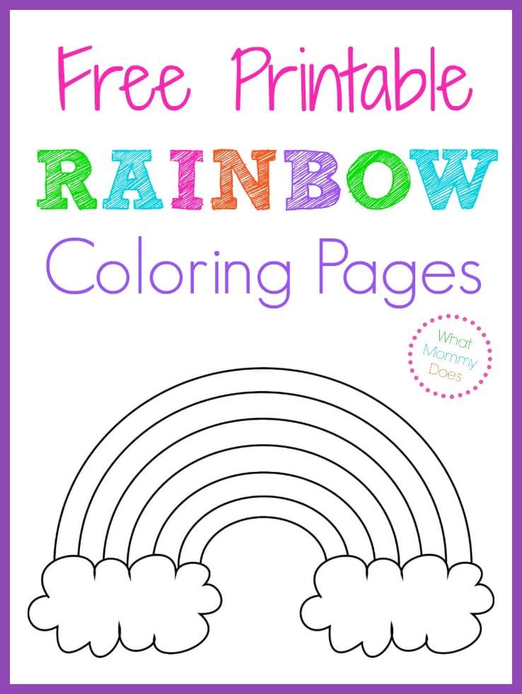 Free Printable Rainbow Coloring Pages