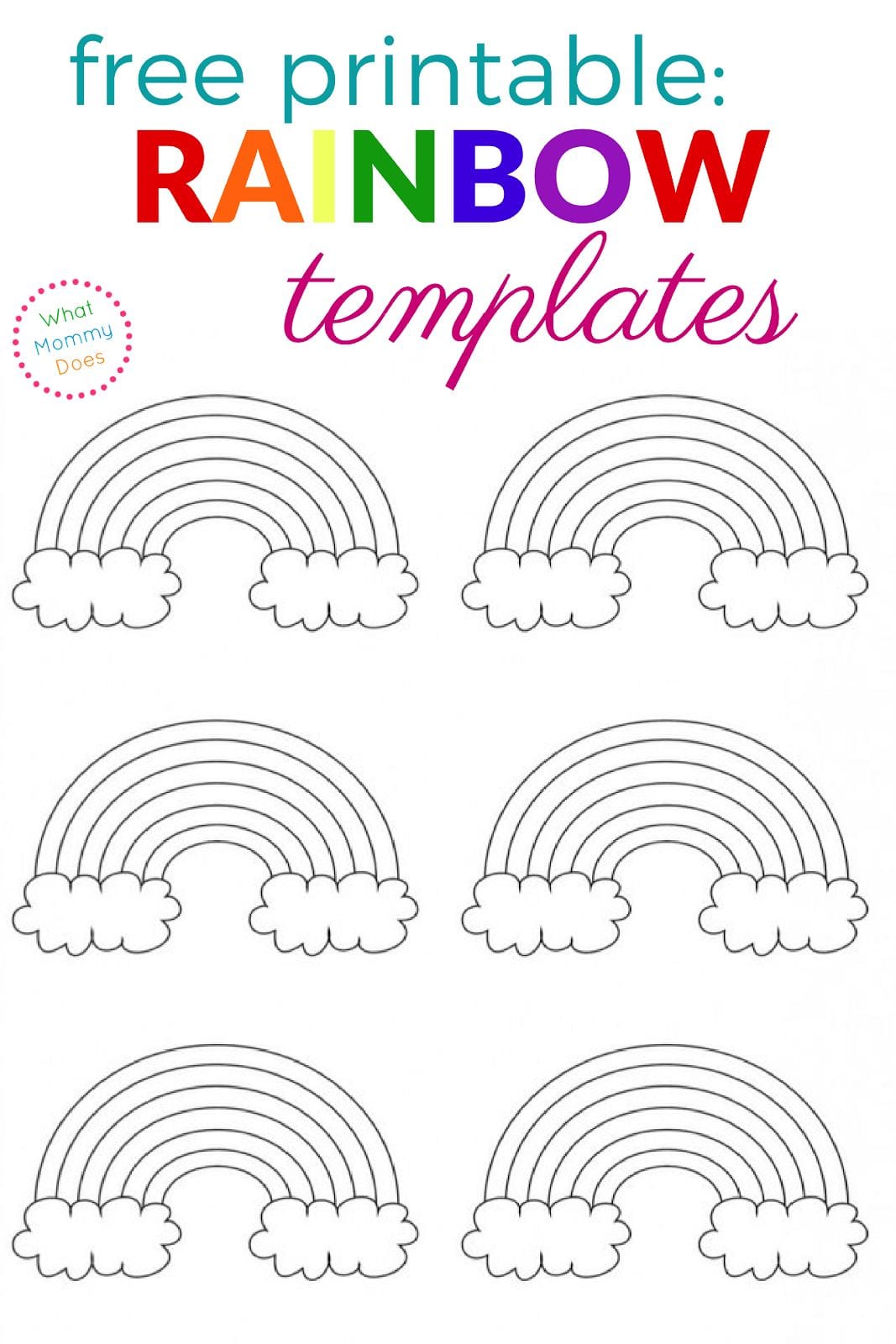 Free Printable Rainbow Templates